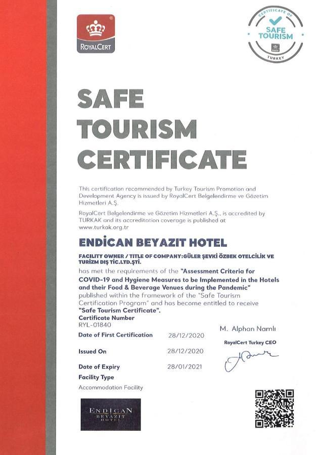 Endican Beyazit Hotel Estambul Exterior foto